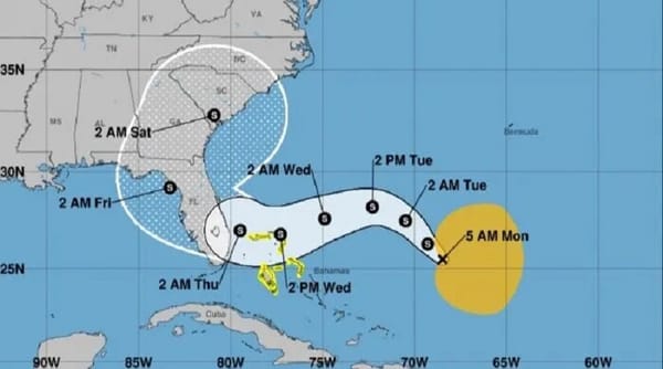 Alertan que la tormenta subtropical Nicole podría convertirse en huracán