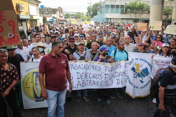 Trabajadores de Nueva Esparta marcharon para exigir un salario digno