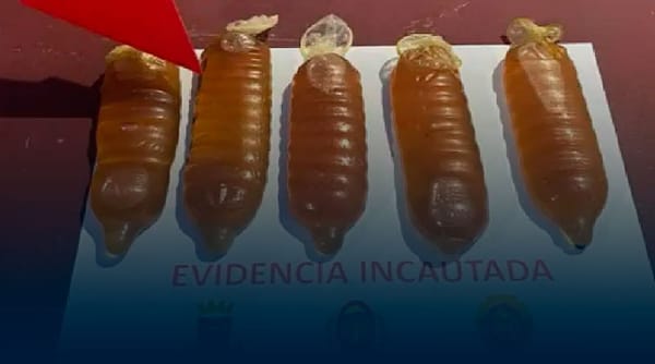 Incautaron condones con cocaína líquida en una encomienda