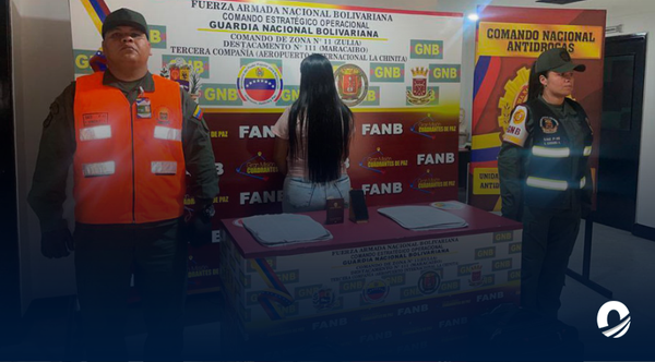 Colombiana fue detenida en el Aeropuerto La Chinita por contrabando de cocaína