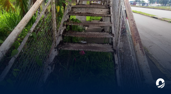 Habitantes de la AV. Bella Vista exigieron reparación de su pasarela