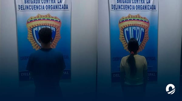 Pareja detenida Puerto La Cruz