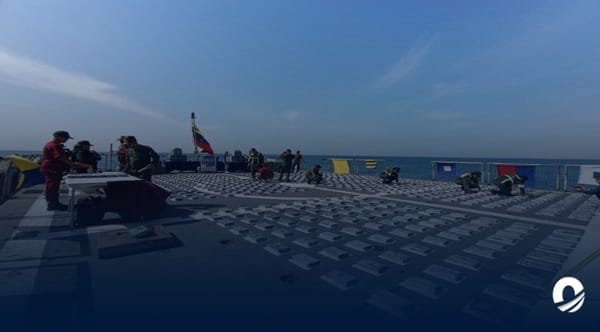 Seis venezolanos fueron detenidos en el mar Caribe por el tráfico de 3.134,5 kilos de droga