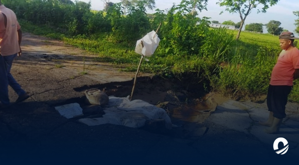 Anzoátegui | Habitantes del municipio Aragua de Anzoátegui reportaron enorme "cráter" en la vialidad