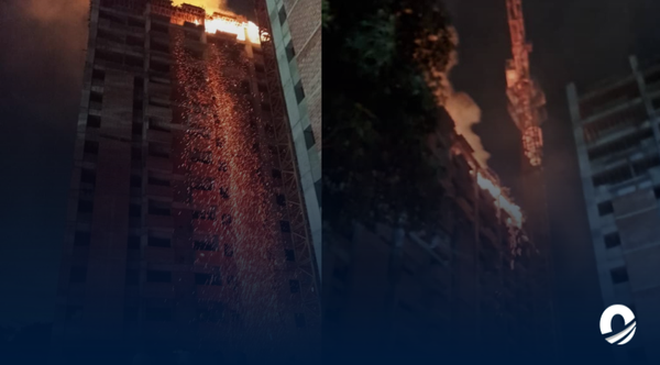 Incendio de gran magnitud se registró en una torre de Fuerte Tiuna