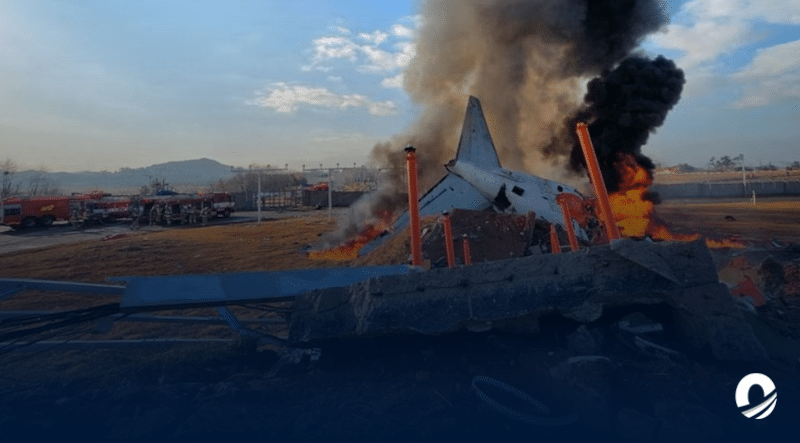 Accidente aéreo en Corea del Sur dejó 179 muertos y dos sobrevivientes